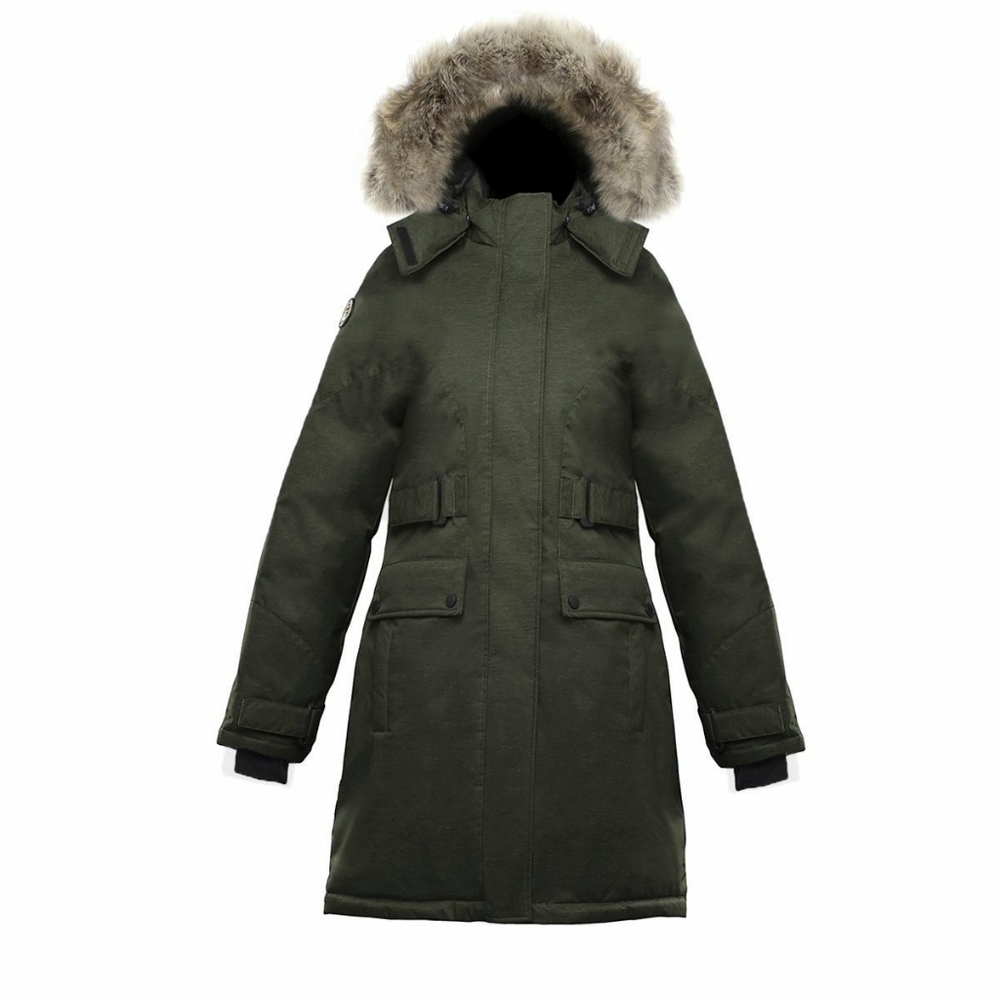 Triple Fat Goose "Isella" Parka, Olive Green